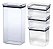 Kit 4 Potes Herméticos Retangular Lumini 580/1300/2600ML 1951  PARAMOUNT - Imagem 2