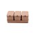 Kit 3 Porta Temperos de Bambu C/ Colher e Bandeja Lines Rosa 5210 Lyor - Imagem 1