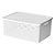 Cesto Caixa Organizadora Decorativa Tampa 37x27x16CM Branco 1990 PARAMOUNT - Imagem 1