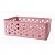 Cesto Organizador Decorativo Multiuso P 19X13,8X6,5Cm Rose USUAL 612 - Imagem 1