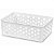 Cesto Organizador Decorativo Multiuso P 19X13,8X6,5Cm Branco USUAL 608 - Imagem 2