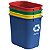 4 Cestos Seletivos 24 Litros Cor Azul, Vermelho, Verde e Amarelo Acrimet 574.0 - Imagem 2