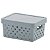 Cesto Organizador com Tampa Quadratta 19 x 14 x 10 Grey PARAMOUNT 3432 - Imagem 1