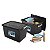Kit 3 Caixas Organizadoras 56 Litros  C/ Tampa e Trava Preta 25793PM Arqplast - Imagem 2
