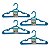 Kit 20 Cabides Infantil Plástico Reforçado 28x14cm Azul Trioplast - Imagem 1