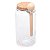 Pote de Vidro Com Tampa de Rolha e Colher de Bambu 1 Litro 5753 Lyor - Imagem 1