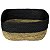 Cesto de Fibra Natural Multiuso 24x20x10 Cm Detalhe Preto 3056  PARAMOUNT - Imagem 2
