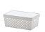 Caixa Organizadora Com Tampa 29x19x12Cm Quadratta 842 Branca Paramount - Imagem 1
