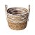 Cesto Multiuso de Fibra Natural Com Alça 29X24CM Det. Branco 3026  PARAMOUNT - Imagem 1