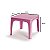 Mesinha Mesa Kids Infantil Rosa 46x38 Cm Plástica Resistente Injeplastec 1700 - Imagem 2