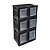 Organizador Dobrável Preto Empilhável Com Rodas  75 Litros 25816PM Arqplast - Imagem 5