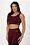 Top com Bojo Básico Acabamento em Dry - Cor Vinho - Imagem 1