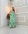 Vestido Longo Verde com Estampa Tropical – Alça Halter e Saia Fluida - Imagem 1