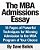 The Mba Admissions Essay: 18 Pages Of Powerful Techniques For Winning Admission To The Mba Program Of Your Choice-.. - Imagem 1