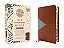 Niv Application Bible, Personal Size, Leathersoft, Brown/Blue, Red Letter, Indexed, Comfort Print: Bringing The Ancient Message Of The Bible Into Your-.. - Imagem 1