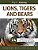 Lions, Tigers And Bears: Grayscale Photo Coloring Book For Adults-.. - Imagem 1