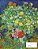 Vintage Flower Painting On Blue-.. - Imagem 1