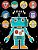 Robots Sticker Album 2 For Boys: 100 Plus Pages For Permanent Sticker Collection, Activity Book For Boys - 8.5 By 11-.. - Imagem 1