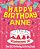 Happy Birthday Anne - The Big Birthday Activity Book: (Personalized Children's Activity Book)-.. - Imagem 1