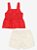 Conjunto Bata Vermelha e Short Bege - Imagem 4