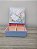 Caixa MDF azul com divisórias decorada com decoupage flor de lótus - Imagem 1