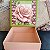 Caixa MDF salmão decorada com decoupage rosa salmão - Imagem 1