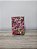 Caderno Personalizado brochura 96 folhas tecido rosa floral aplique MDF gato na janela - Imagem 1