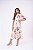 Vestido mid em linho estampado . - Imagem 1