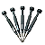 Kit com 5 Chaves Ergonomicas Factory S2 - Alta Qualidade para Reparos em iPhone e Android - Imagem 1