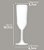 Taça Acrílica Champagne 220ml Branca Pacote 4un Strawplast - Imagem 2