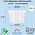 Kit Pote Redondo com Tampa 1000ml Cristalcopo PP Pacote 25un - Imagem 3