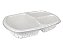 Bandeja 1150ml Branca 3 Divisões Galvanotek G-330 SF c/ 10un - Imagem 2