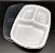 Bandeja 850ml Branca 3 Divisões Galvanotek G-331 SF c/ 10un - Imagem 1