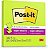 Refil de Bloco de Notas Adesivas Post-itR 76 mm x 76 mm 90 Folhas 3M Verde Neon - Imagem 1