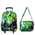 Kit Mochila com Rodas + Lancheira + Estojo Hulk Roxo com Verde Luxcel - Imagem 1