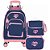 Kit Mochila com Rodas + Lancheira + Estojo Barbie Azul/Rosa Luxcel - Imagem 1