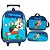 Kit Mochilete + Lancheira + Porta Lapis Turma da Monica Cebolinha Azul Luxcel - Imagem 1
