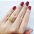 Anel  banhado a ouro 18k Cod 2006 - Imagem 2