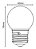 Lâmpada led bolinha G45 3w decorativa amarela E27 127v Galaxy. - Imagem 2