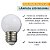 Lâmpada led bolinha G45 3w decorativa branco frio E27 127v Galaxy. - Imagem 5