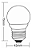 Lâmpada super led bolinha S30 3w bivolt azul ourolux IP66. - Imagem 2