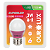 Lâmpada super led bolinha S30 3w bivolt rosa ourolux IP66. - Imagem 2