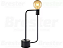 Luminária de mesa Aramis com entrada USB 40X21cm aço preto fosco. - Imagem 2