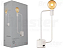 Luminária de mesa Aramis com entrada USB 40X21cm aço branco fosco. - Imagem 6