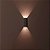 Arandela LED Wall Mini Retangular Facho Aberto Externo 3000K 5W Bivolt IP65 10x3,6x2cm Policarbonato Preto. - Imagem 1
