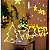 Cascata com 138 LEDs Colorido com figuras na ponta 8 funções tomada macho e fêmea 2,5 metros 220V. - Imagem 1