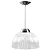 Luminária prismática pendente 12 polegadas luxo branco injetado. - Imagem 1