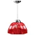 Luminária prismática pendente 12 polegadas luxo vermelho injetado. - Imagem 1