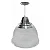 Luminária Industrial prismática 16″ com pendente e canopla cinza E-27. - Imagem 1