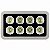 Refletor holofote LED Ultra COB cinza 400w 3000K branco quente IP66. - Imagem 1